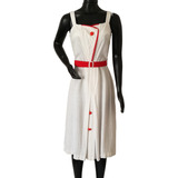 Vestido Vintage Corte Pin Up De Lino