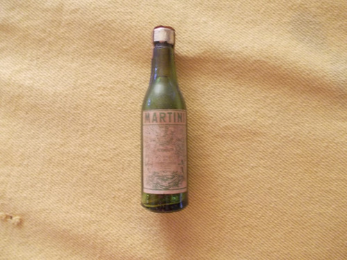 Mini Botella Martini Vermouth Seco Dry. Usado Y Vacia