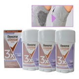 3 Antitranspirante Novo Rexona Clinical Extra Dry Creme 58 G