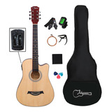 Guitarra Electroacústica Jidyous 6 Jgin38cbl Para Diestros Natural Tilo