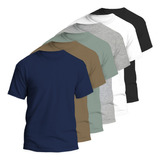 Pack X6 Remera Hombre Basica Manga Corta Lisa 100% Algodon