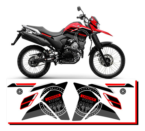 Kit Faixas Adesivos Yamaha Lander 250 2019 A 2023