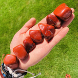 Zenkeeper Piedras Pulidas De Jaspe Rojo Grandes, 7 Piezas D.