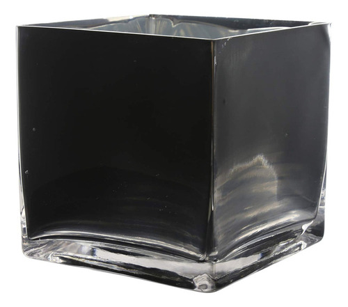 Wgv Jarrón De Cristal En Forma De Cubo, Portavelas, 6.0 X 6