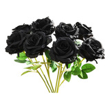 Flores Rosas Artificiales Con Tallos Para Alféizar De Mesa