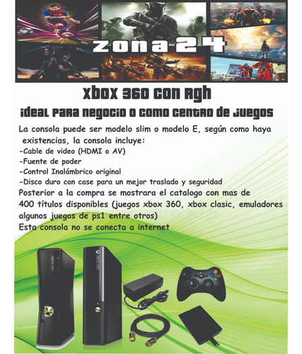 Microsoft Xbox 360 Slim 4gb Standard Color  Matte Black