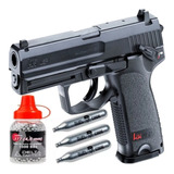 Pistola Co2 Metalica Umarex Hk Usp 22 4,5 Replica + Kit