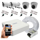 Kit Cftv Dvr Com 2 Dome E 2 Bullet Hilook Multi Hd 720p 1mp