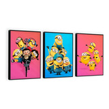 Quadro Decorativo Minion Minions Filme 3 Peças