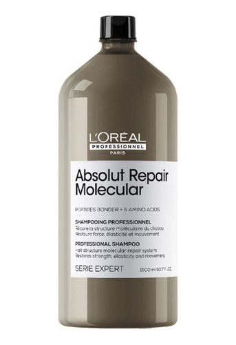Shampoo Absolut Repair Molecular Loreal Profesional 1500ml