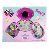 Set De Maquillaje Infantil Tiny Sombras Glitter Con Espejo