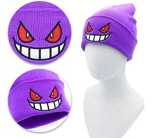 Gorro Gengar Pokémon Kawaii Beanie Unitalla Regalo Color