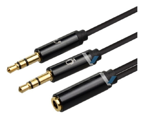 Cable Divisor De Audio 3.5mm Para Pc Audífonos Y Micrófono