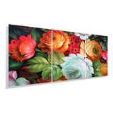 Cuadros Decorativos Tripticos Flores   120 Por 60 Cm