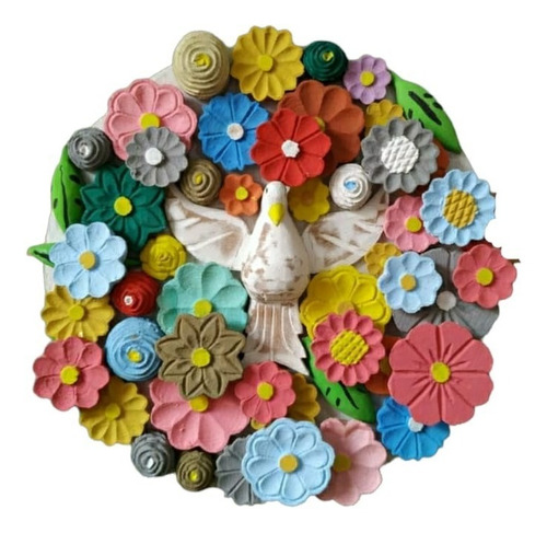 Mandala De Flores Divino Espirito Santo Artesanal Rústica