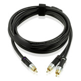 Cable De Audio Digital Rca Macho A 2 Rca Macho | Negro /4...