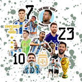 Stickers De Argentina Campeones Pack X15 Resistentes Al Agua