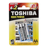 6 Baterias Pila Toshiba Doble Aa High Power 