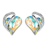 Aro Pendiente Corazón Infinity Love Cristal Tope Plata S925