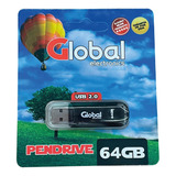 Memoria Usb Pendrive Global 64 Gb Usb 2.0 Flash Negro X3