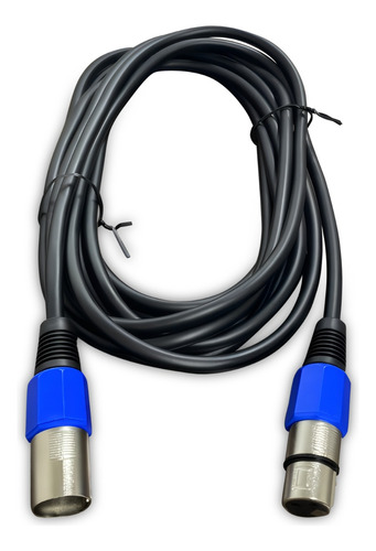 Cabo Microfone Xlr (canon) Macho E Femea Balanceado 2 Metros