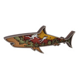 Decoraciones De Tiburón Talladas En Madera, Rústicas, Vintag