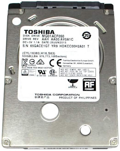 Disco Duro Slim Toshiba 500gb Portátil/ps3/ps4/xbox 360 Pull