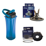 Kit Vaso Blend-n-go Oster + Cuchilla 4 Aspas + Base Negra 