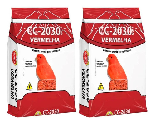 Kit 2 Farinhada Cc 2030 Vermelha 1kg Canários Com Fator