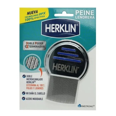 Peine Lendrera Doble Poder Acero Gris Herklin | MercadoLibre
