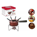 Kit Jogo Aparelho De Fondue Derretido Queijo Chocolate Quent