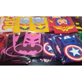 Capas + Antifaz Superheroes Souvenirs Cumpleaños