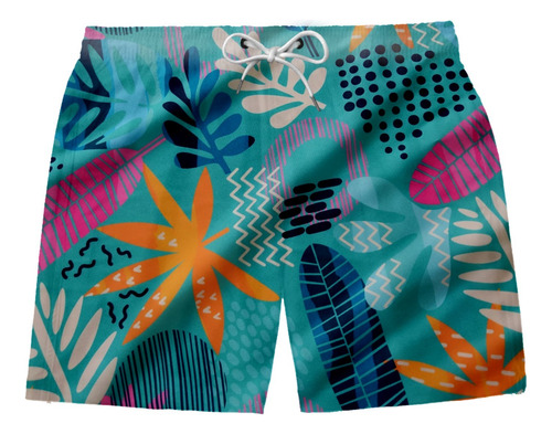 Short Masculino Bermuda Praia Estampado Mauricinhojr Verão