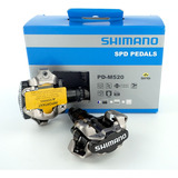 Pedal Clip Shimano Pd-m520 Com Tacos Preto Mtb