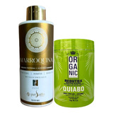 Combo Salão Escova Marroquina+btox Quiabo Organic 