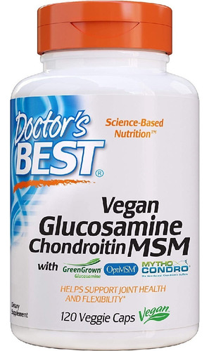 Glucosamina Condroitina Msm Vegana Doctor's Best 120 Capsula Sabor Neutro