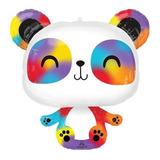 Oso Panda Arcoiris Multicolor Globo Met Grande Fiesta Animal