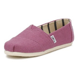 Alpargata Zapato Niña Toms - Deep Mauve Heritage Canvas