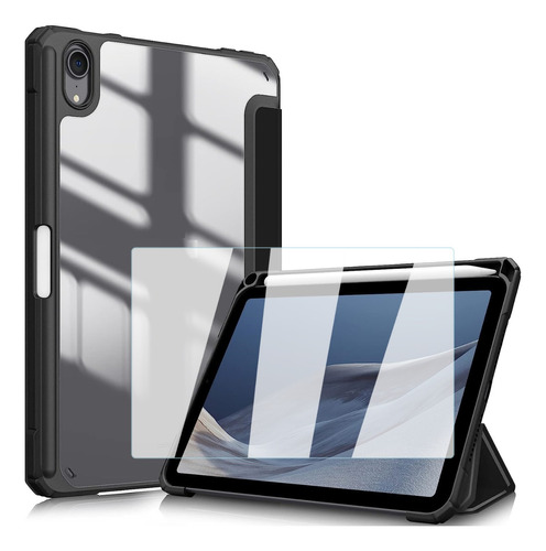 Mica + Funda Para iPad Mini 6 Smart Híbrida Negro