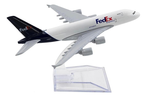 Avión Fedex A380 Airbus Escala Colección Regalo Metal Base..