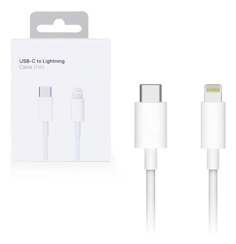 Cable Usb C Carga Rápida Para iPhone 11 12 13 14 Compatible Color Blanco