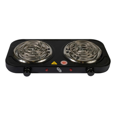 Parrilla Eléctrica, 2 Quemadores Espiral, 2000 W Color Negro | Envío gratis