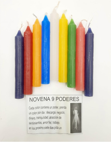 Velas 9 Poderes  12 Cm 