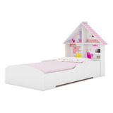 Cama Infantil Casinha Gelius - Branco Acetinado