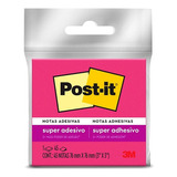 Bloco Post-it 657 76x76 Rosa Neon 3m