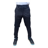 Pantalon Liso De Trabajo Reforzado Negro Talle 38 A 60