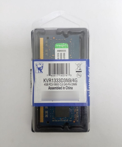 Memoria Ddr3 4gb 1333 Para Portatil Kingston