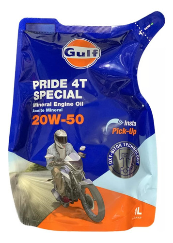 Aceite Gulf Pride 4t Special Mineral 20w-50  1 Litro