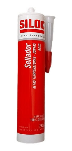 Sellador Silicona Siloc Rojo Alta Temperatura Cartucho 280g