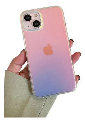 Funda Tornasol Transparente Colores Degradados Para iPhone